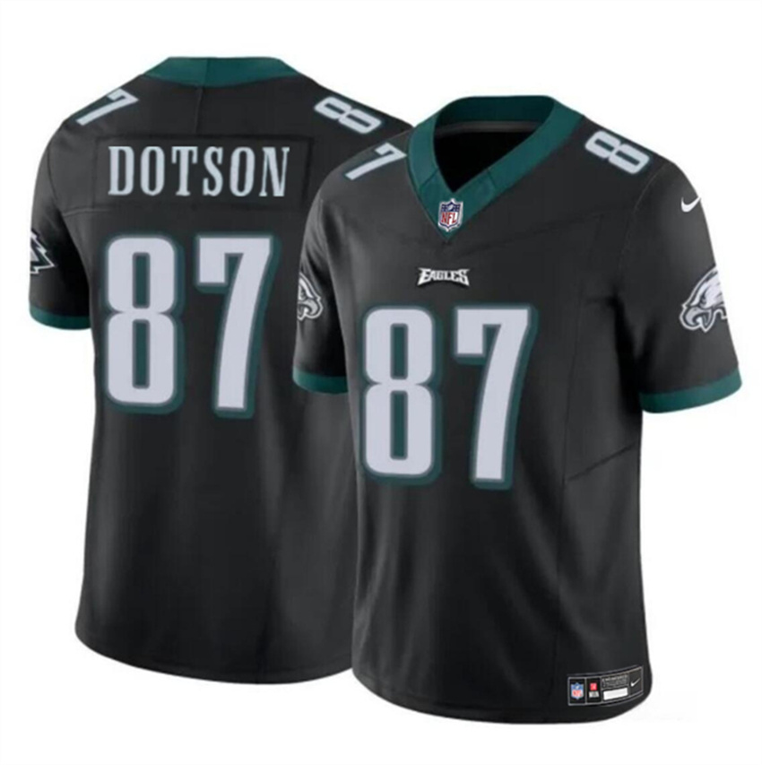Men's Black Philadelphia Eagles #87 Jahan Dotson F.U.S.E Vapor Untouchable Limited Stitched Football Jersey